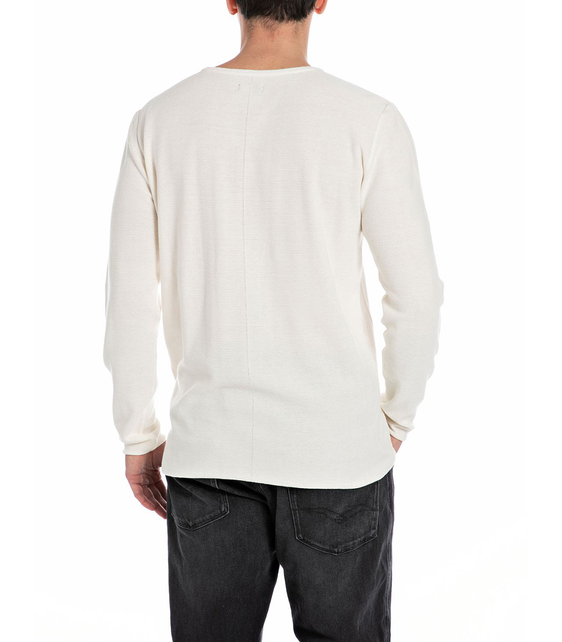 クルーネックニットプルオーバー 詳細画像 アイボリー 2